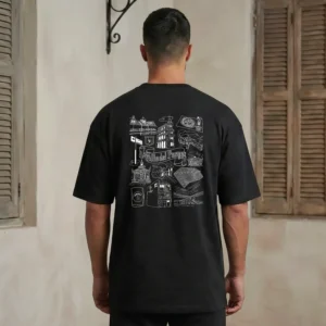 Barrios x Meldelceibo: Villa del Parque | Oversize | Estampa Espalda