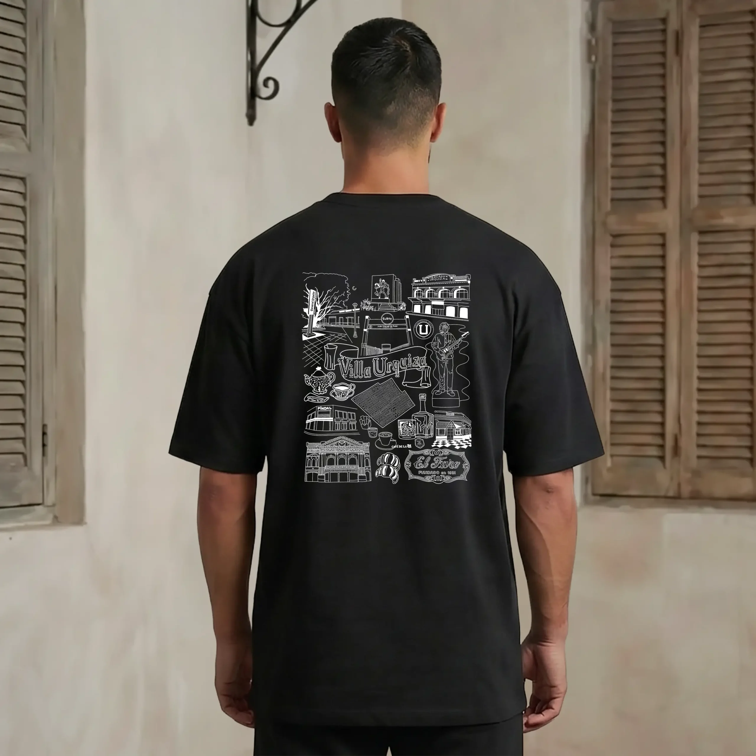 Barrios x Meldelceibo: Villa Urquiza | Oversize | Estampa Espalda