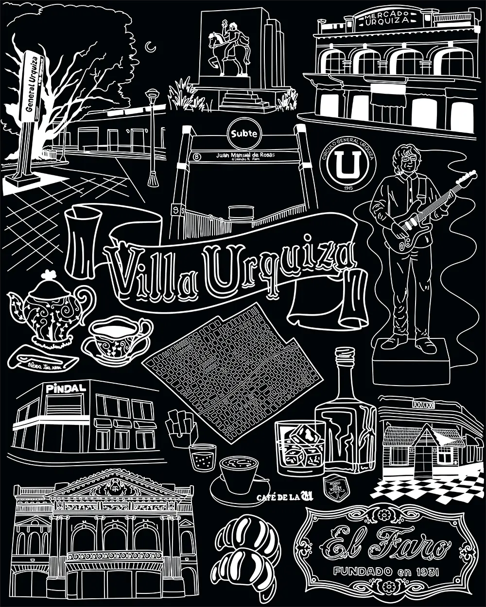 Barrios x Meldelceibo: Villa Urquiza | Oversize | Estampa Espalda - Imagen 2