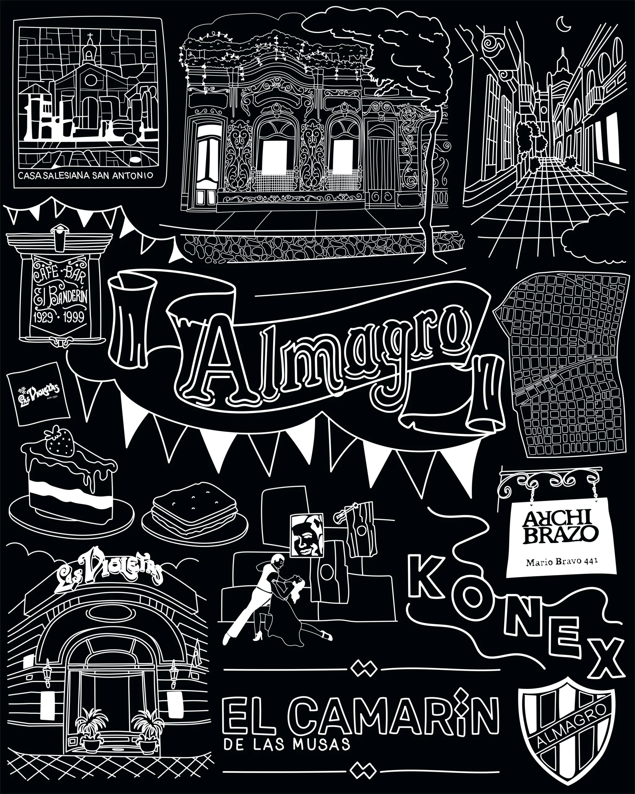 Barrios x Meldelceibo: Almagro | Oversize | Estampa Frontal - Imagen 3